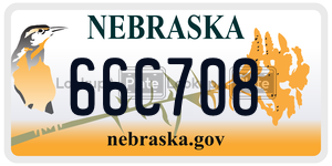 66C708  license plate in NE