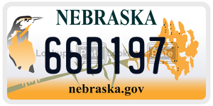 66D197  license plate in NE