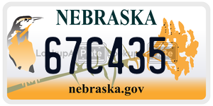 67C435  license plate in NE