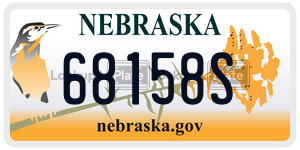 68158S  license plate in NE