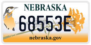 68553E  license plate in NE