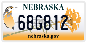 68G812  license plate in NE