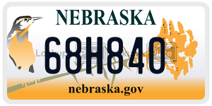 68H840  license plate in NE