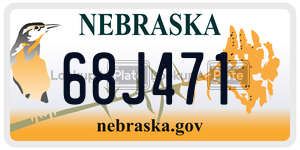 68J471  license plate in NE