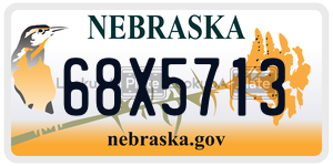 68X5713  license plate in NE