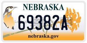 69382A  license plate in NE