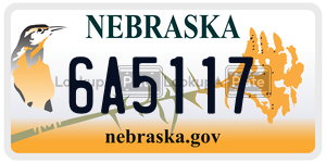 6A5117 license plate in Nebraska
