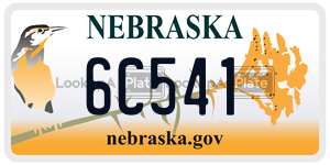 6C541  license plate in NE