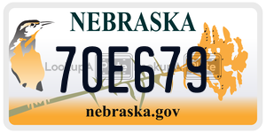 70E679  license plate in NE