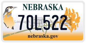 70L522  license plate in NE