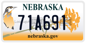 71A691 license plate in Nebraska