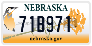 71B971 license plate in Nebraska