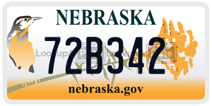 72B342  license plate in NE