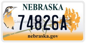 74826A  license plate in NE