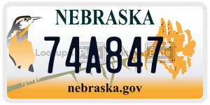 74A847  license plate in NE