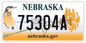 75304A  license plate in NE