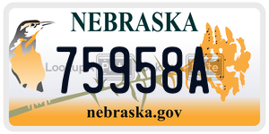 75958A  license plate in NE