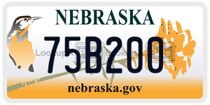 75B200  license plate in NE