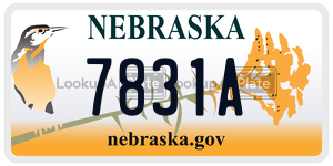 7831A  license plate in NE