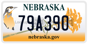 79A390  license plate in NE