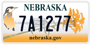 7A1277  license plate in NE
