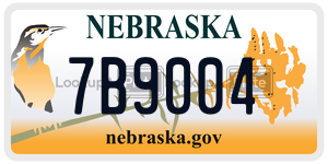 7B9004 license plate in Nebraska