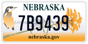 7B9439  license plate in NE