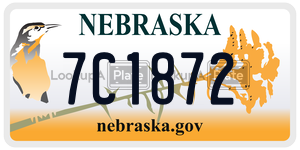 7C1872  license plate in NE