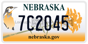 7C2045  license plate in NE