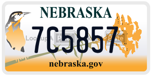 7C5857  license plate in NE