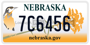 7C6456  license plate in NE