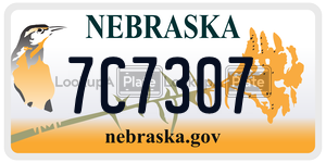 7C7307  license plate in NE