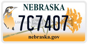 7C7407  license plate in NE