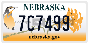 7C7499  license plate in NE