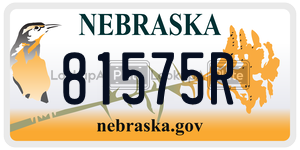 81575R  license plate in NE