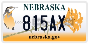 815AX  license plate in NE