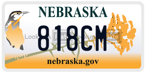 818CM  license plate in NE
