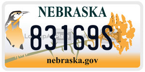 83169S  license plate in NE