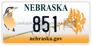 851  license plate in NE