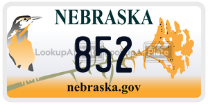 852  license plate in NE