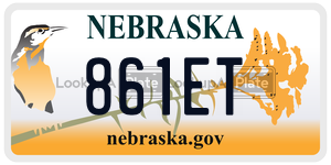 861ET  license plate in NE