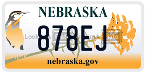 878EJ  license plate in NE