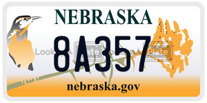 8A357  license plate in NE