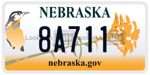 8A711  license plate in NE