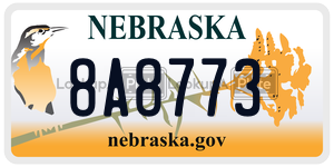 8A8773 license plate in Nebraska