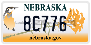 8C776 license plate in Nebraska