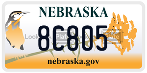 8C805 license plate in Nebraska