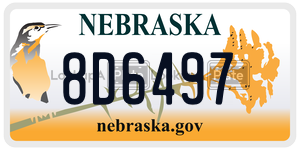8D6497  license plate in NE