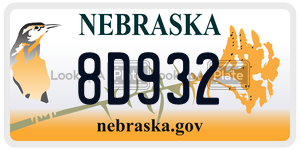 8D932  license plate in NE