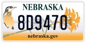 8D9470 license plate in Nebraska